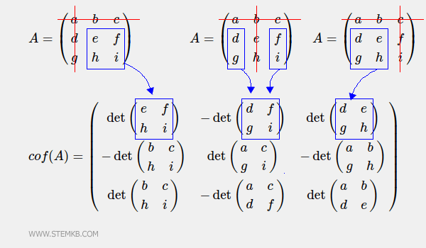 how to calculate the cofactor matrix