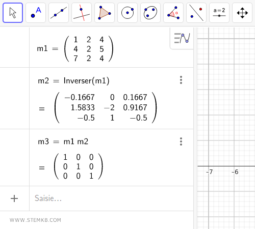 v&eacute;rification de la matrice inverse