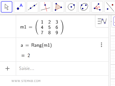 calcul du rang de la matrice
