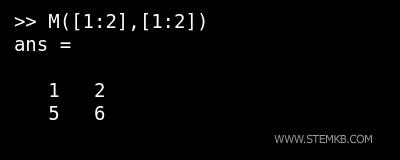 comment extraire une sous-matrice 2x2