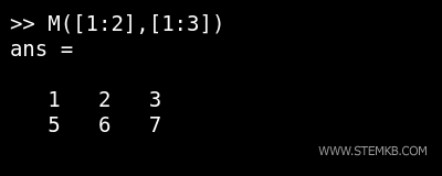 extraction d'une sous-matrice 2x3
