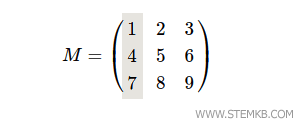 La premi&egrave;re colonne de la matrice