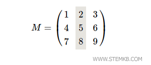 La deuxi&egrave;me colonne de la matrice