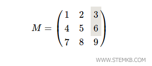 Les premi&egrave;re et deuxi&egrave;me lignes de la troisi&egrave;me colonne