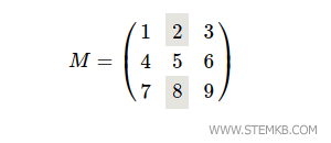 La premi&egrave;re et la troisi&egrave;me ligne de la deuxi&egrave;me colonne