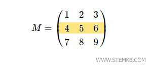 extraire la deuxième ligne de la matrice
