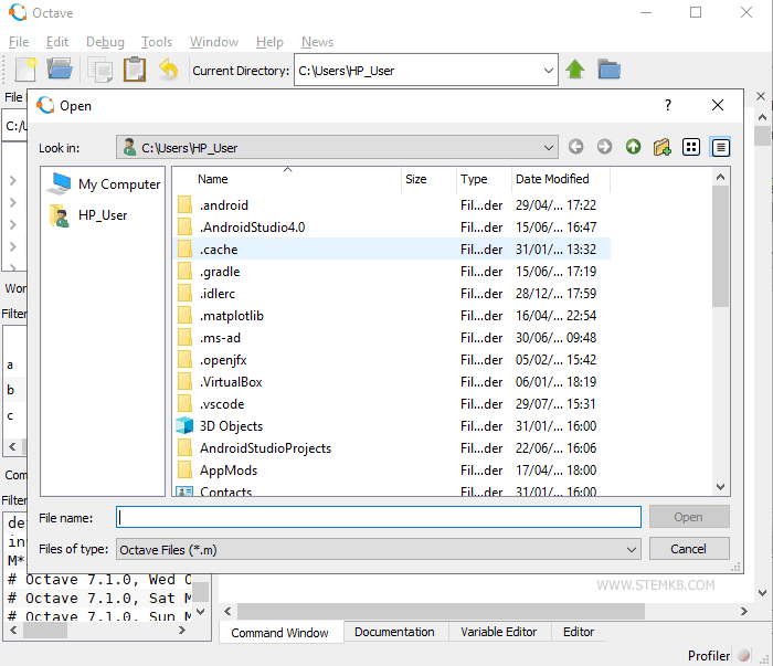 S&eacute;lectionnez le fichier de script 