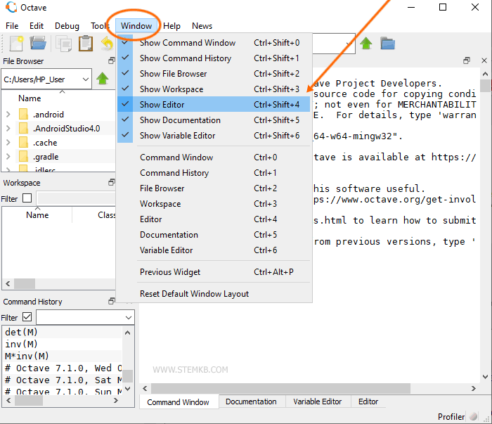 Comment afficher l'&eacute;diteur