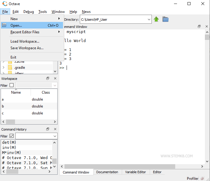 comment ouvrir un script