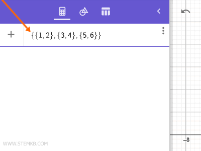 Créer une matrice rectangulaire dans Geogebra