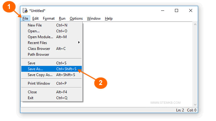S&eacute;lectionnez Fichier et Enregistrer sous