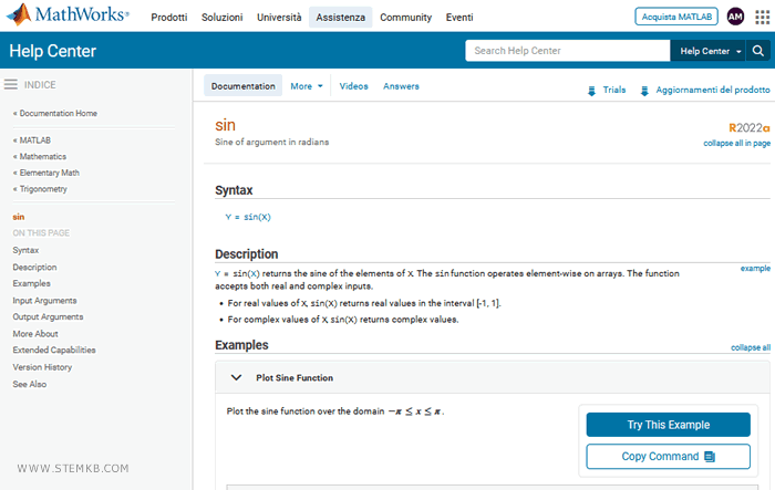 Documentation des commandes Matlab