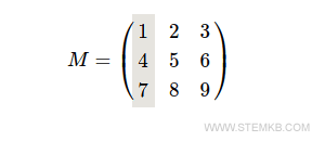 C'est la premi&egrave;re colonne de la matrice.