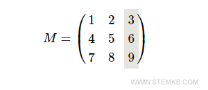 C'est la troisi&egrave;me colonne de la matrice.