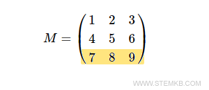 la troisième ligne de la matrice
