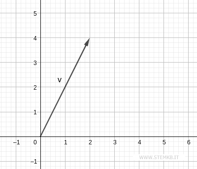 Exemple de vecteur en 2D