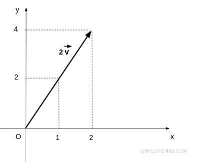 Graphical representation of scalar multiplication
